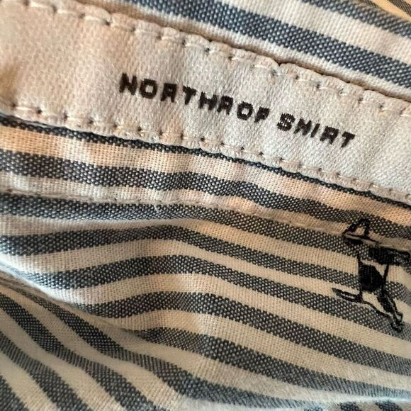 Goodfellow & Co Dog Print Button Down Northrop Striped Shirt Slim XL - Picture 7 of 10